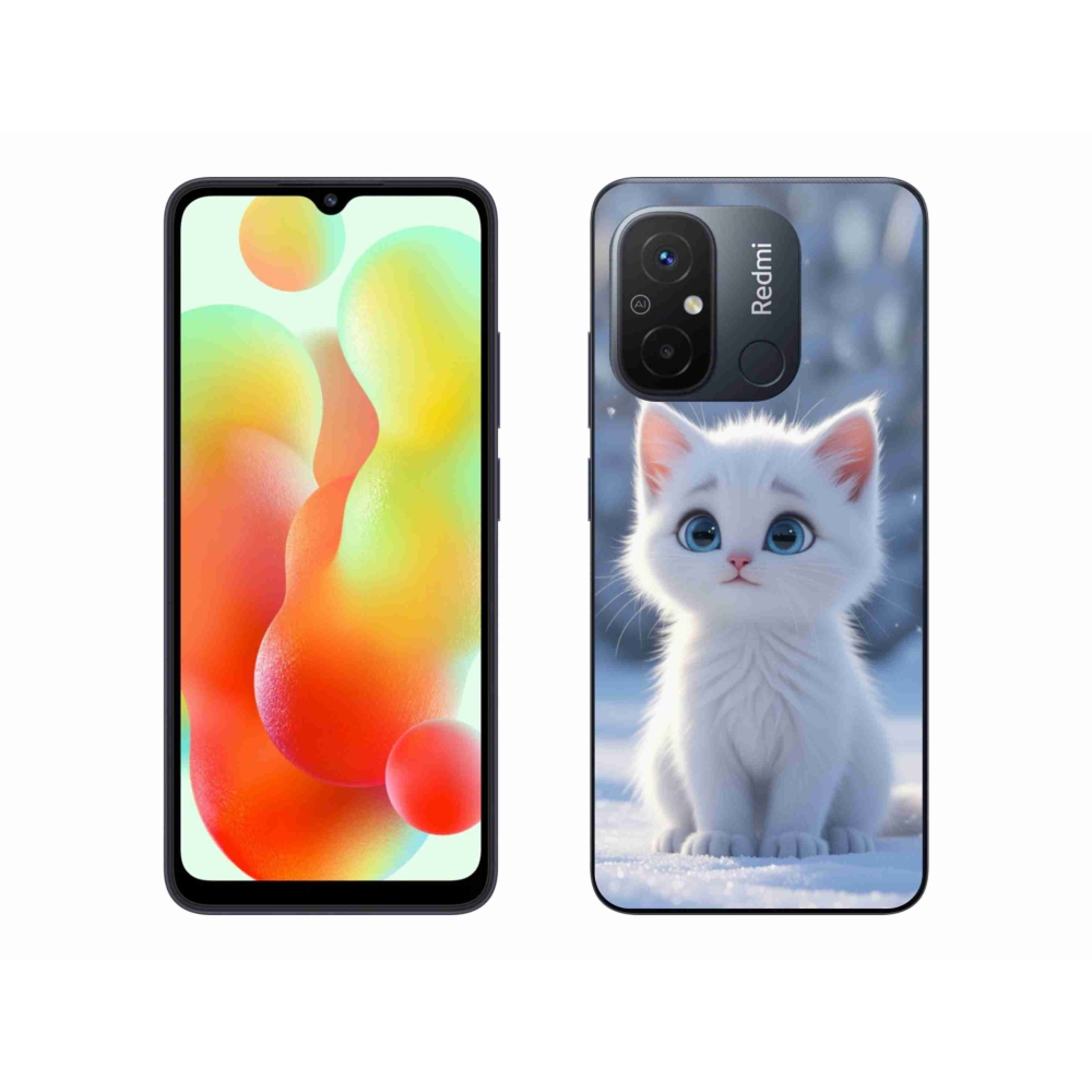 Gelový kryt mmCase na Xiaomi Redmi 12C - bílé kotě 3