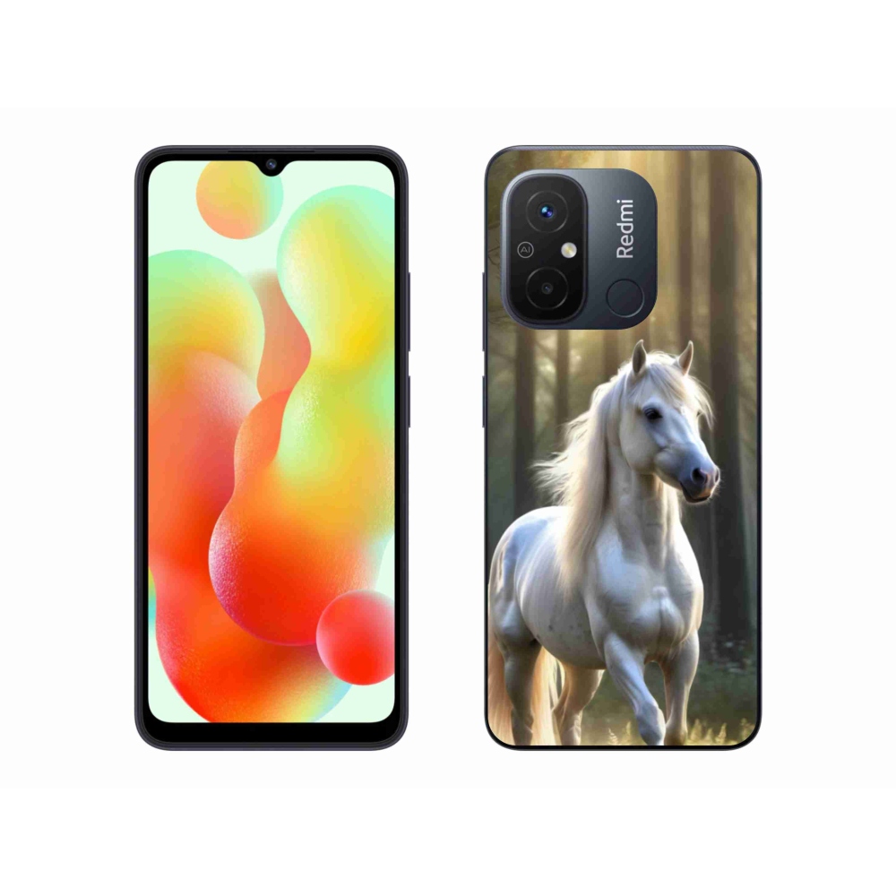 Gelový kryt mmCase na Xiaomi Redmi 12C - bílý kůň 3