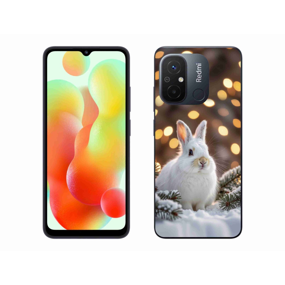 Gelový kryt mmCase na Xiaomi Redmi 12C - bílý zajíc