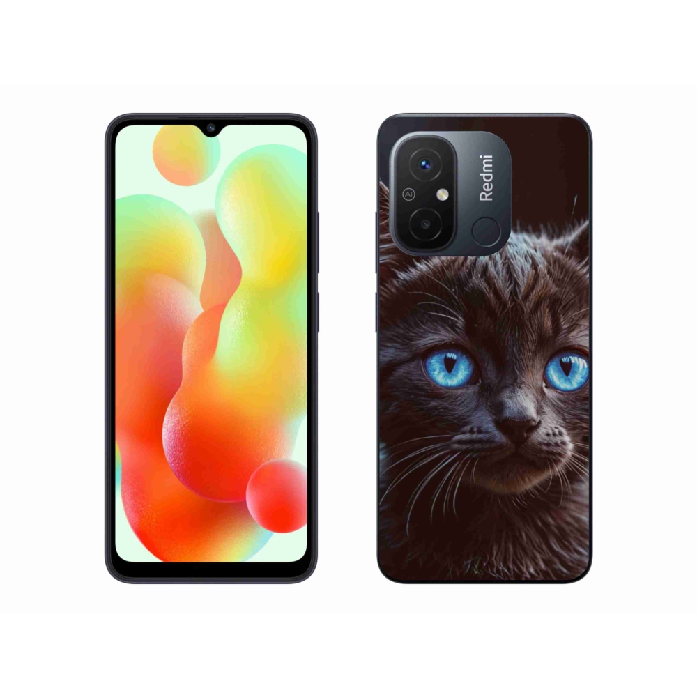 Gelový kryt mmCase na Xiaomi Redmi 12C - černé kotě 2
