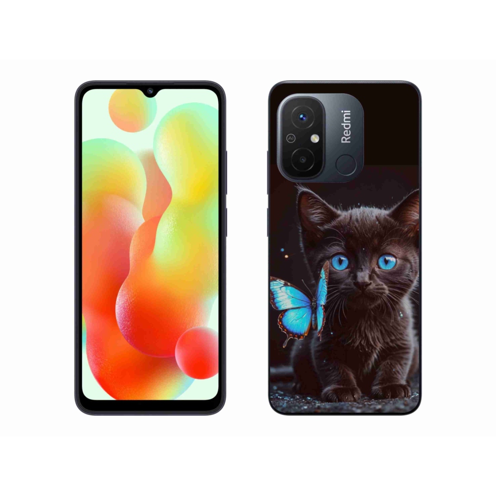 Gelový kryt mmCase na Xiaomi Redmi 12C - černé kotě 3