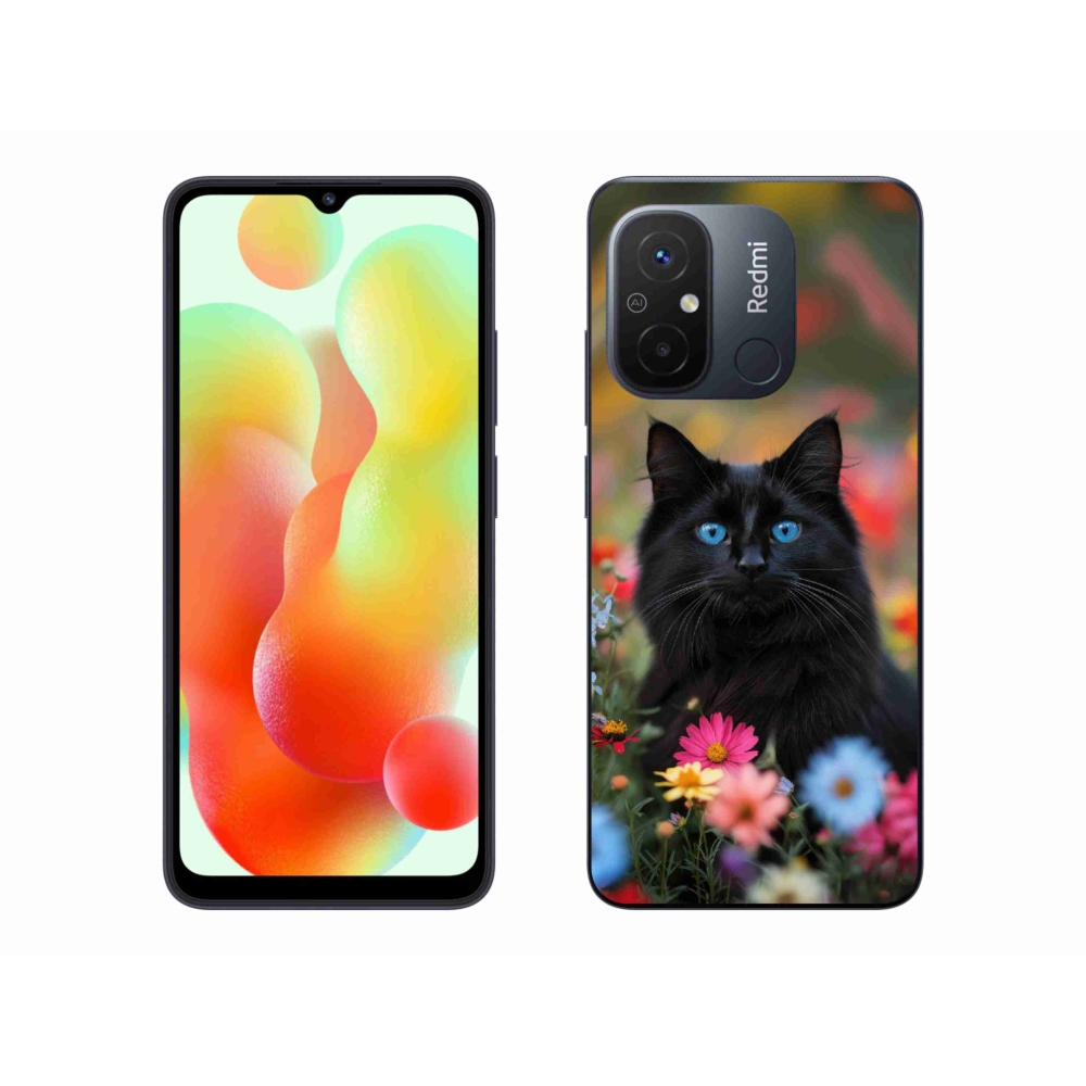 Gelový kryt mmCase na Xiaomi Redmi 12C - černé kotě 4