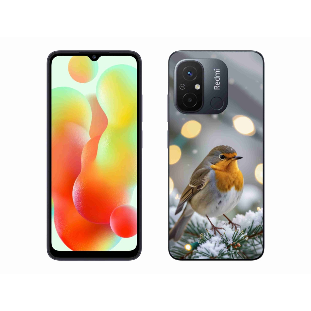 Gelový kryt mmCase na Xiaomi Redmi 12C - červenka v zimě