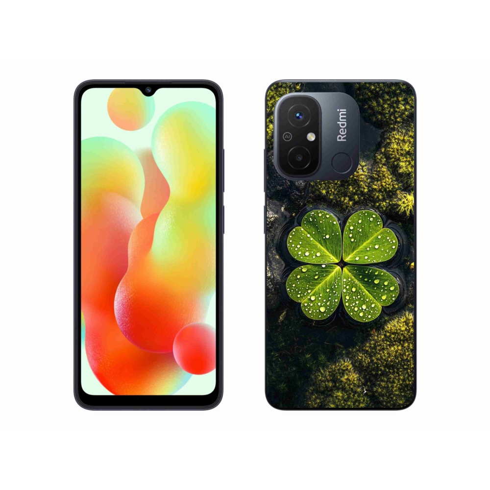 Gelový kryt mmCase na Xiaomi Redmi 12C - čtyřlístek