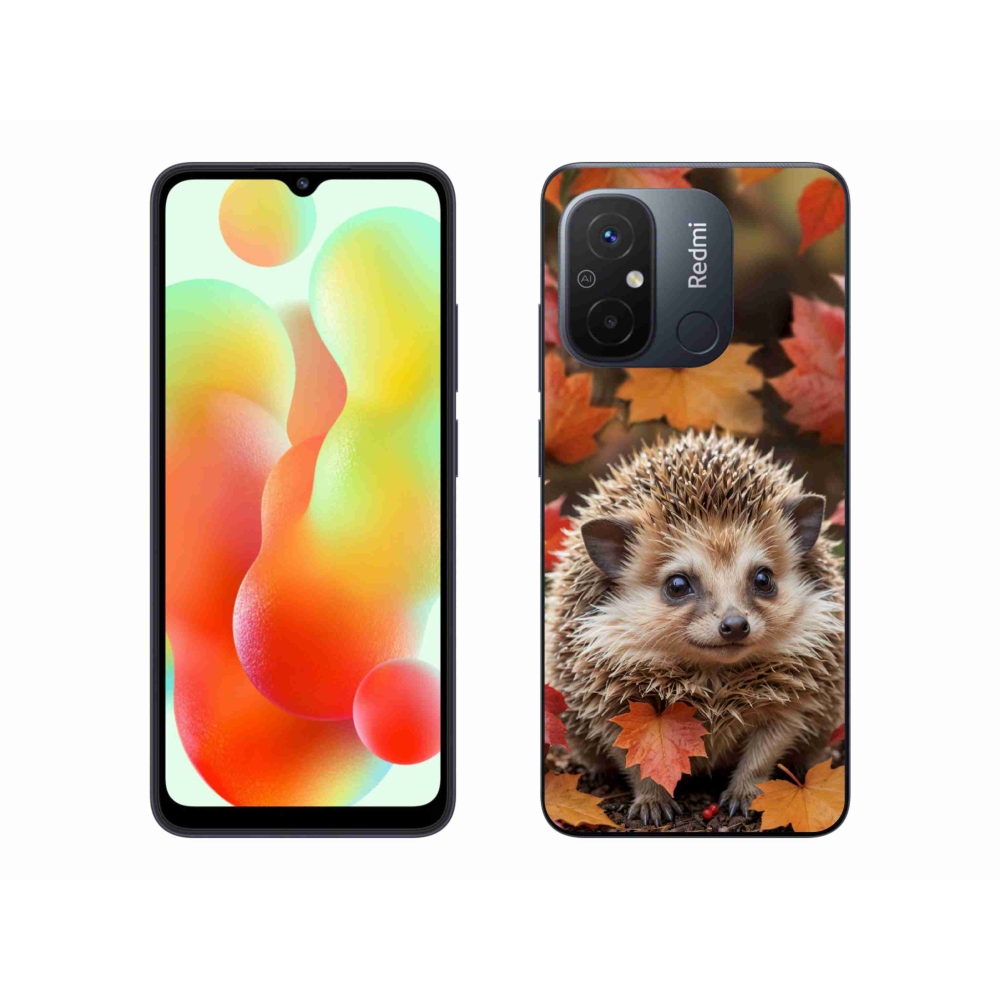 Gelový kryt mmCase na Xiaomi Redmi 12C - ježek v listí