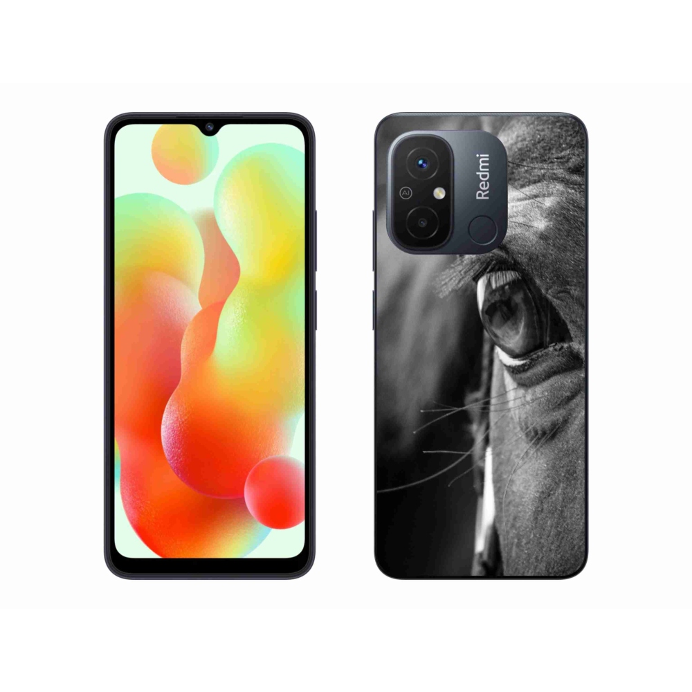 Gelový kryt mmCase na Xiaomi Redmi 12C - koňský pohled