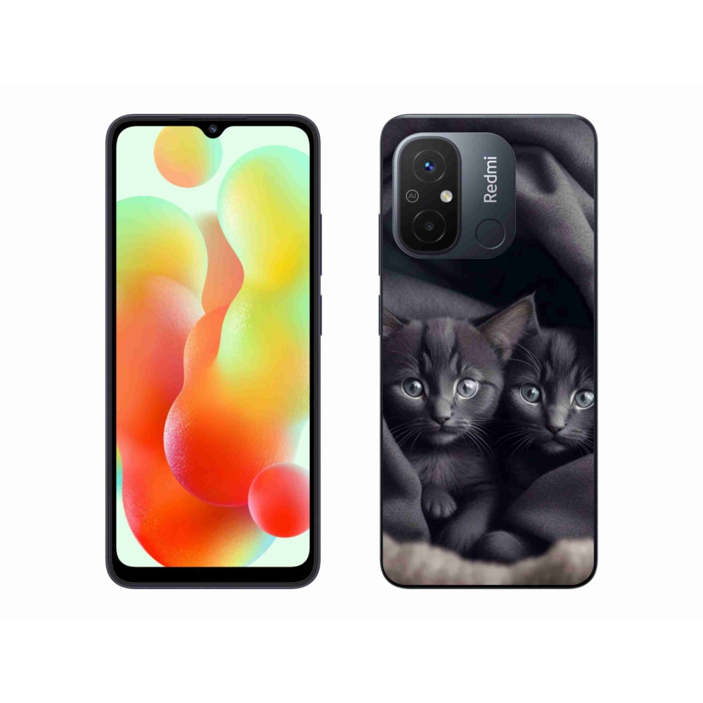 Gelový kryt mmCase na Xiaomi Redmi 12C - kočičí duo