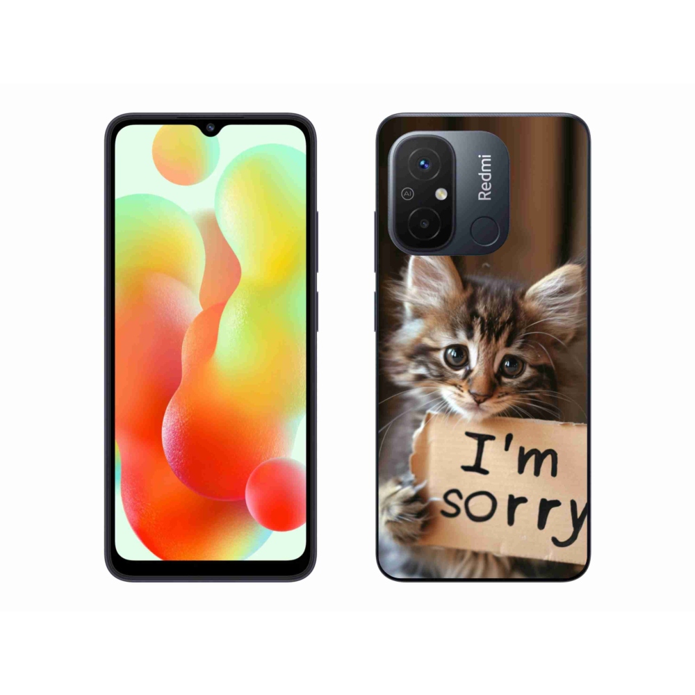 Gelový kryt mmCase na Xiaomi Redmi 12C - kočíčí omluva