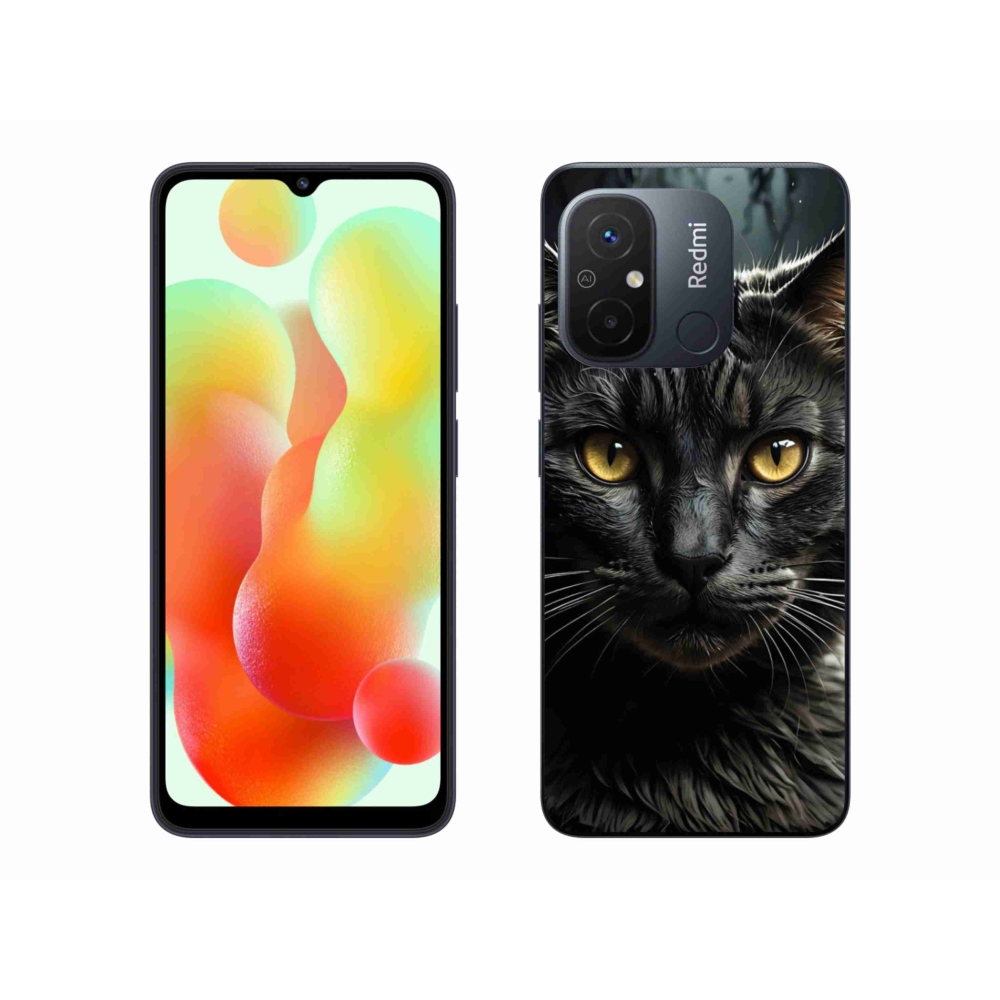 Gelový kryt mmCase na Xiaomi Redmi 12C - kočičí pohled 3