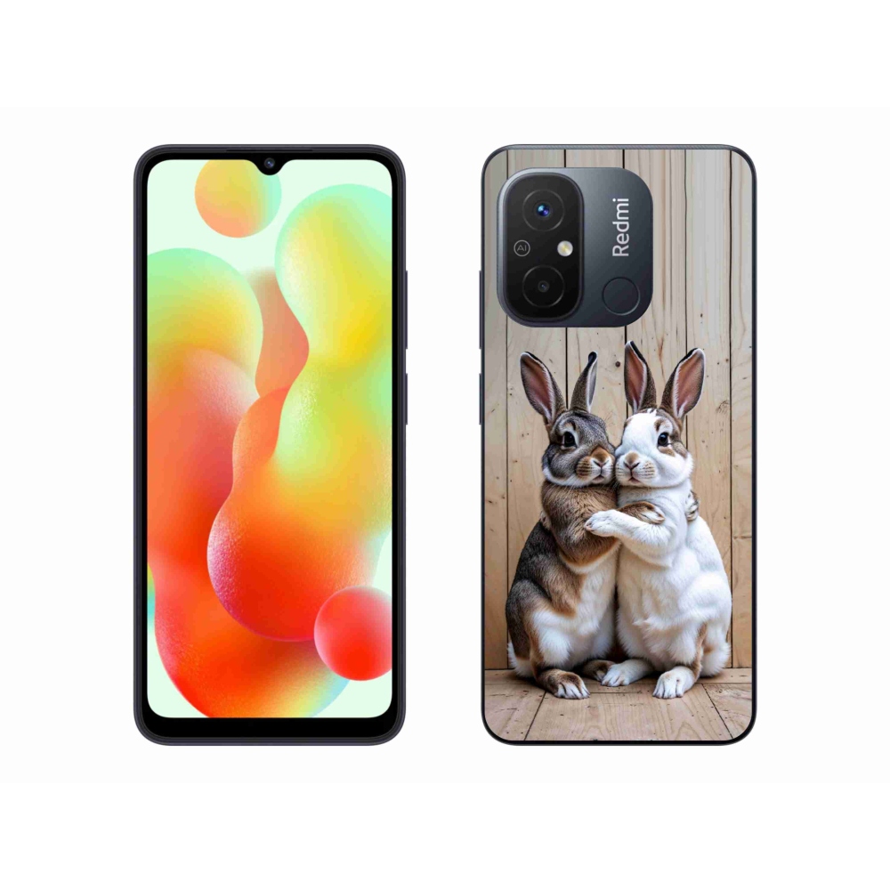 Gelový kryt mmCase na Xiaomi Redmi 12C - králičí pár