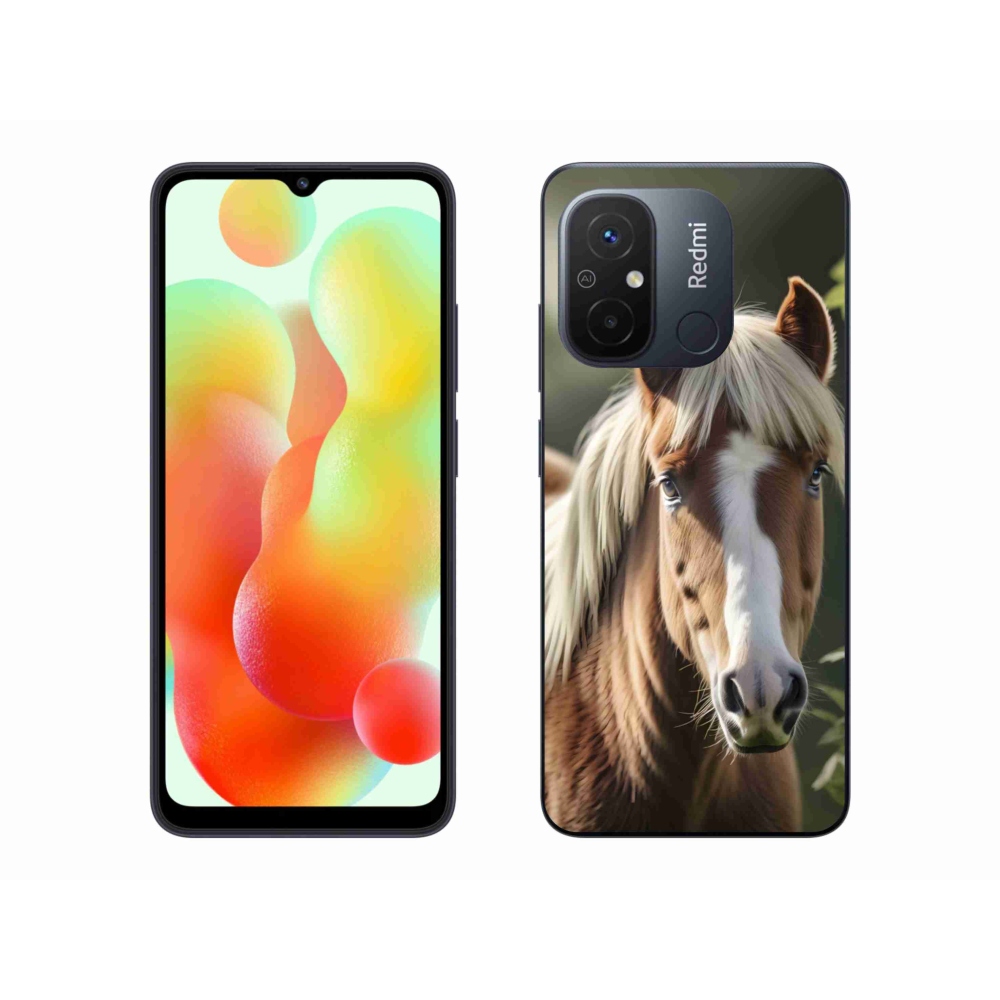 Gelový kryt mmCase na Xiaomi Redmi 12C - kůň se světlou hřívou