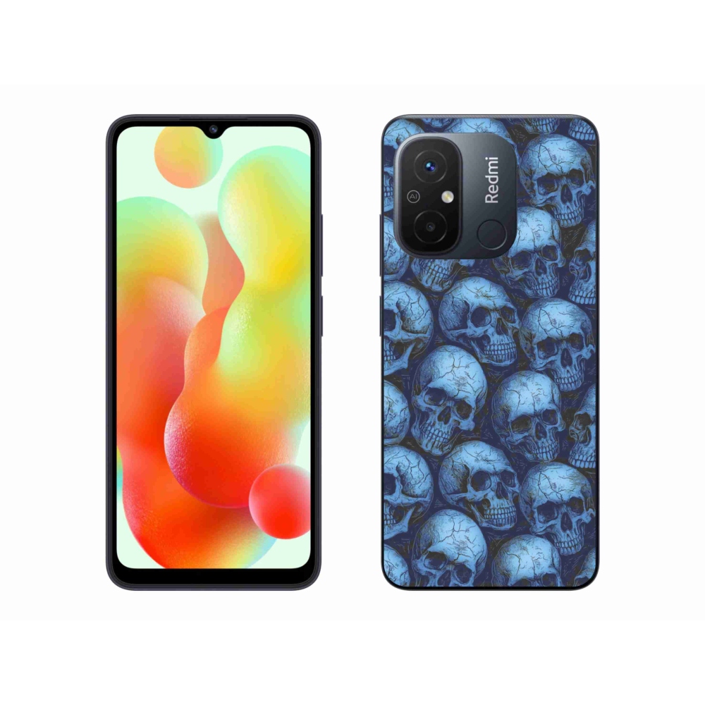Gelový kryt mmCase na Xiaomi Redmi 12C - lebky