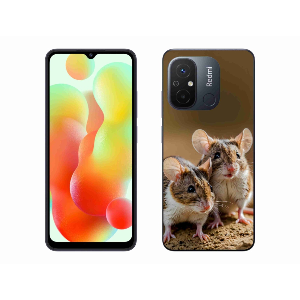 Gelový kryt mmCase na Xiaomi Redmi 12C - myší duo