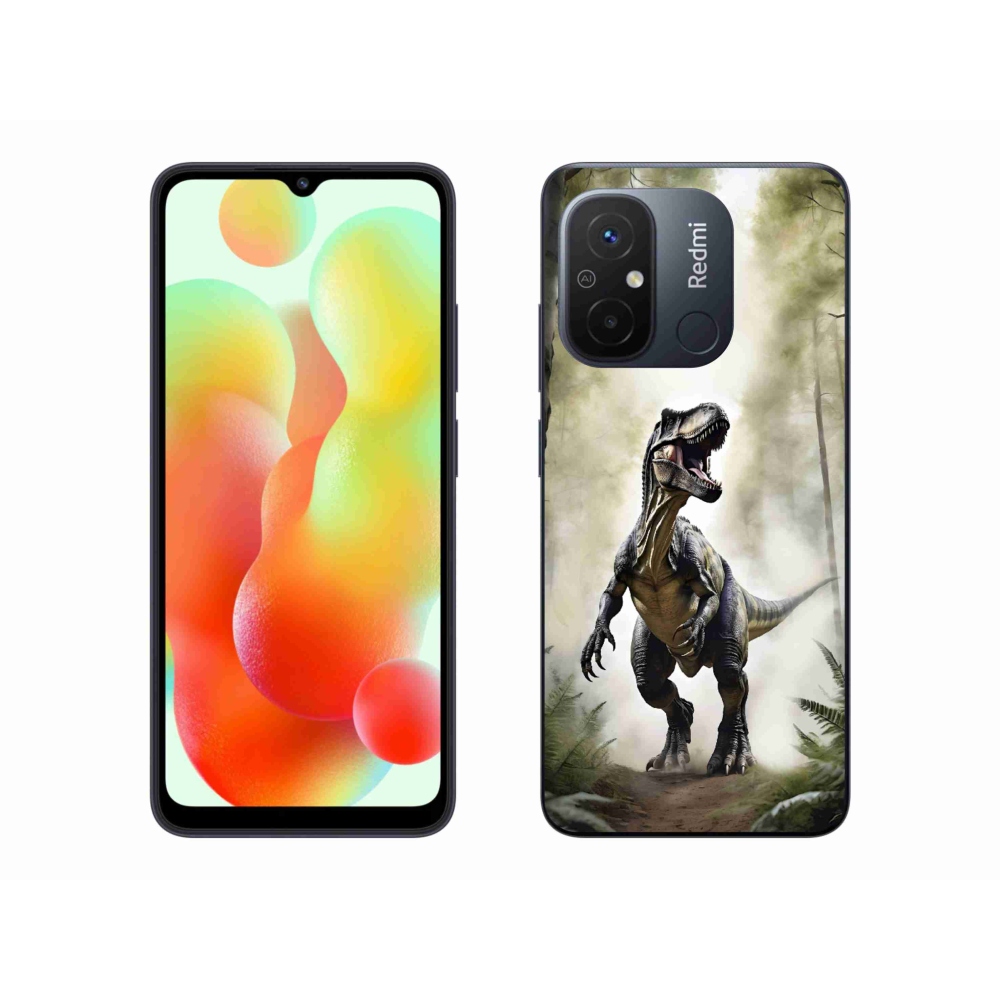 Gelový kryt mmCase na Xiaomi Redmi 12C - naštvaný T-Rex