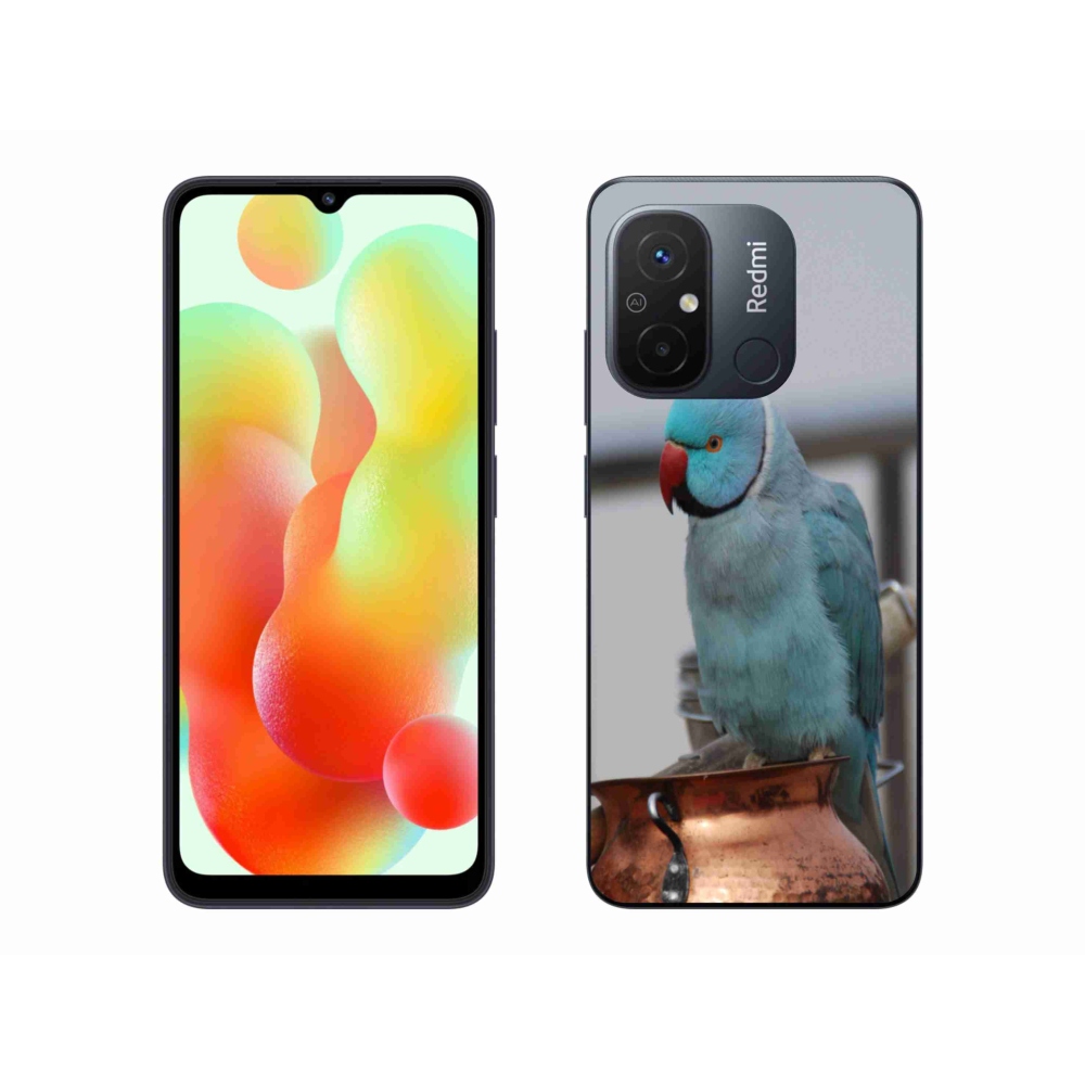 Gelový kryt mmCase na Xiaomi Redmi 12C - papoušek alexandr modrý