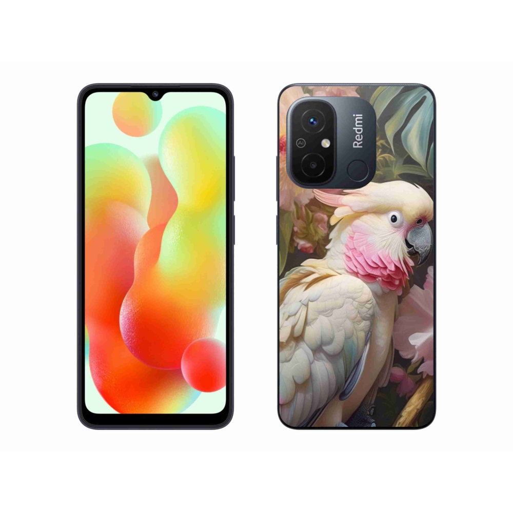 Gelový kryt mmCase na Xiaomi Redmi 12C - papoušek kakadu růžový 2