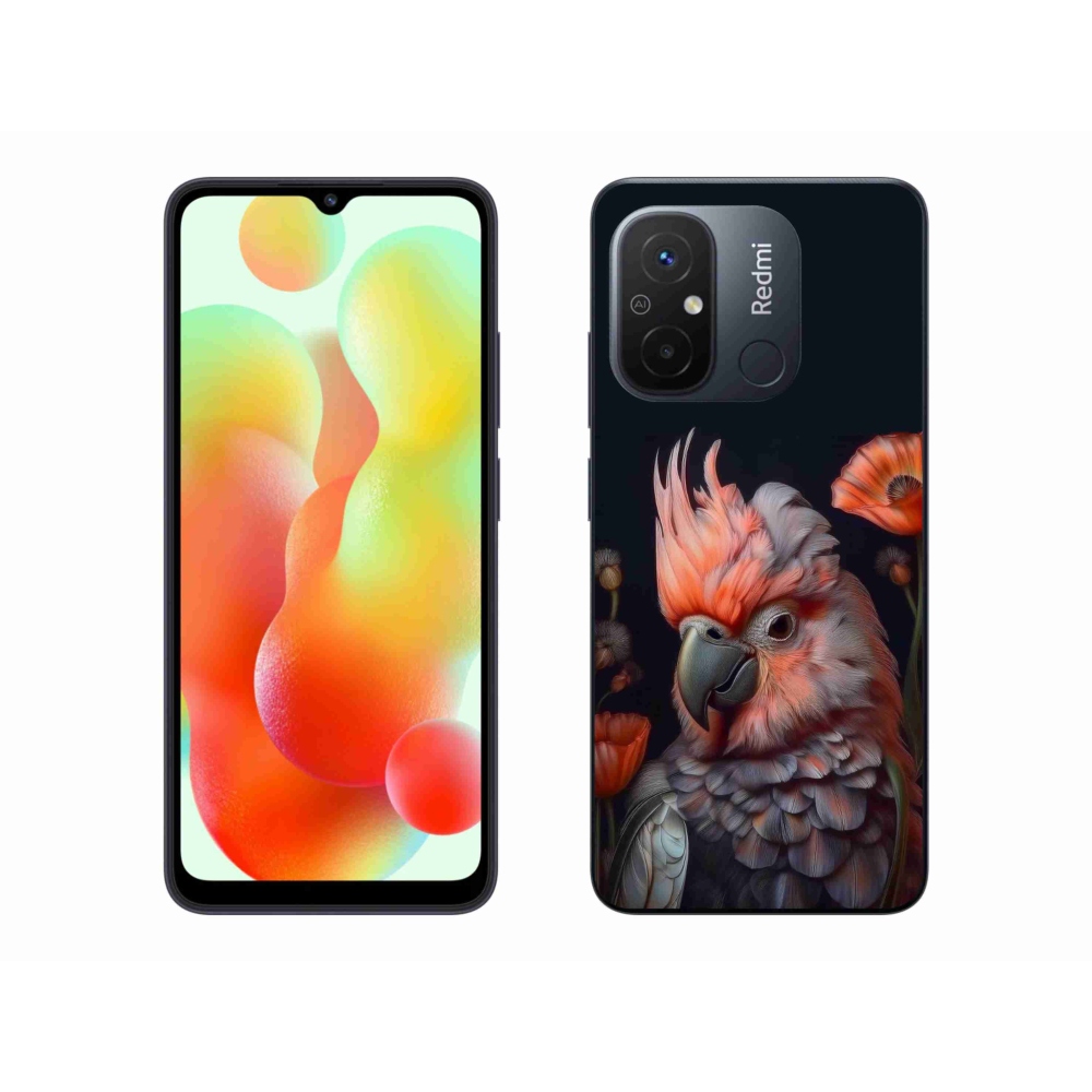 Gelový kryt mmCase na Xiaomi Redmi 12C - papoušek kakadu v barvách