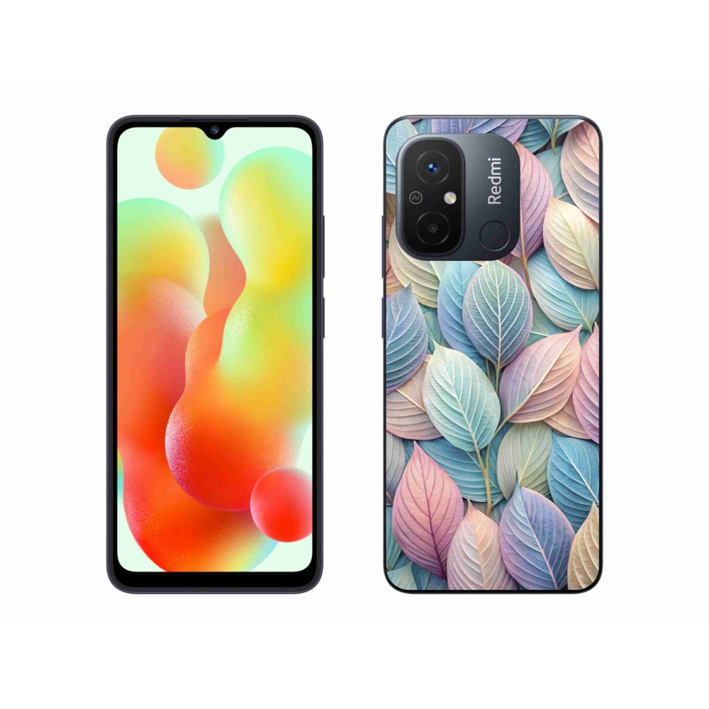 Gelový kryt mmCase na Xiaomi Redmi 12C - pastelové listy