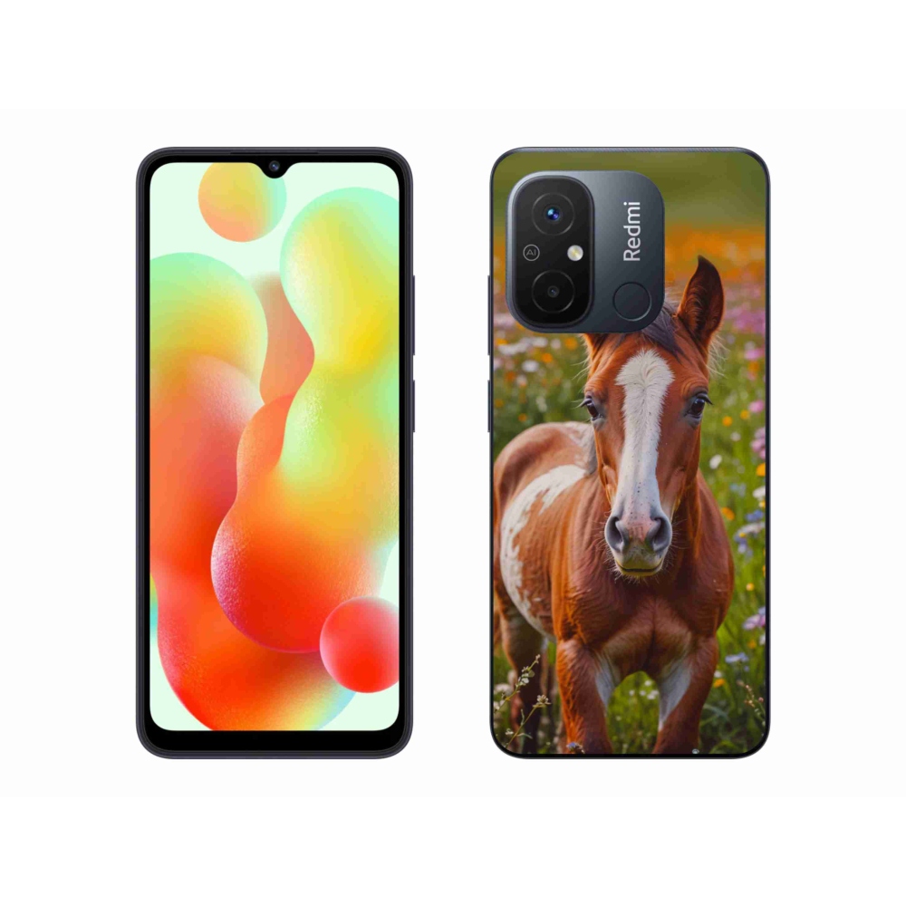 Gelový kryt mmCase na Xiaomi Redmi 12C - roztomilé hříbě