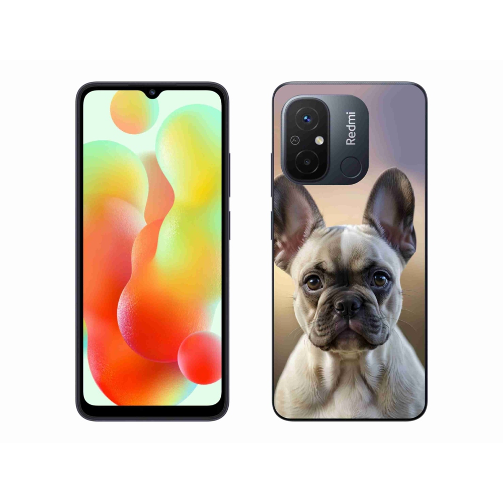 Gelový kryt mmCase na Xiaomi Redmi 12C - roztomilý francouzský buldoček