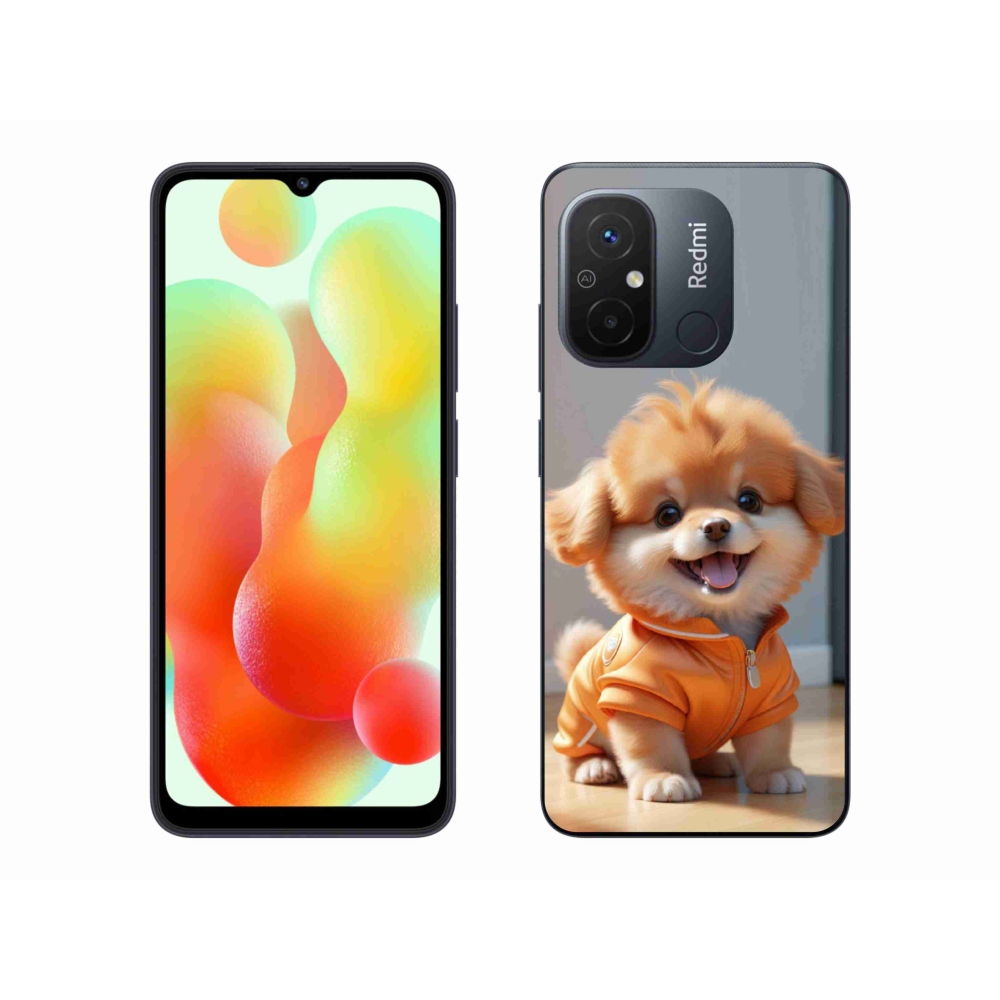 Gelový kryt mmCase na Xiaomi Redmi 12C - roztomilý pomeranian v mikině