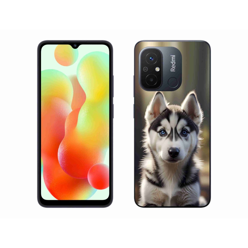 Gelový kryt mmCase na Xiaomi Redmi 12C - roztomilý sibiřský husky