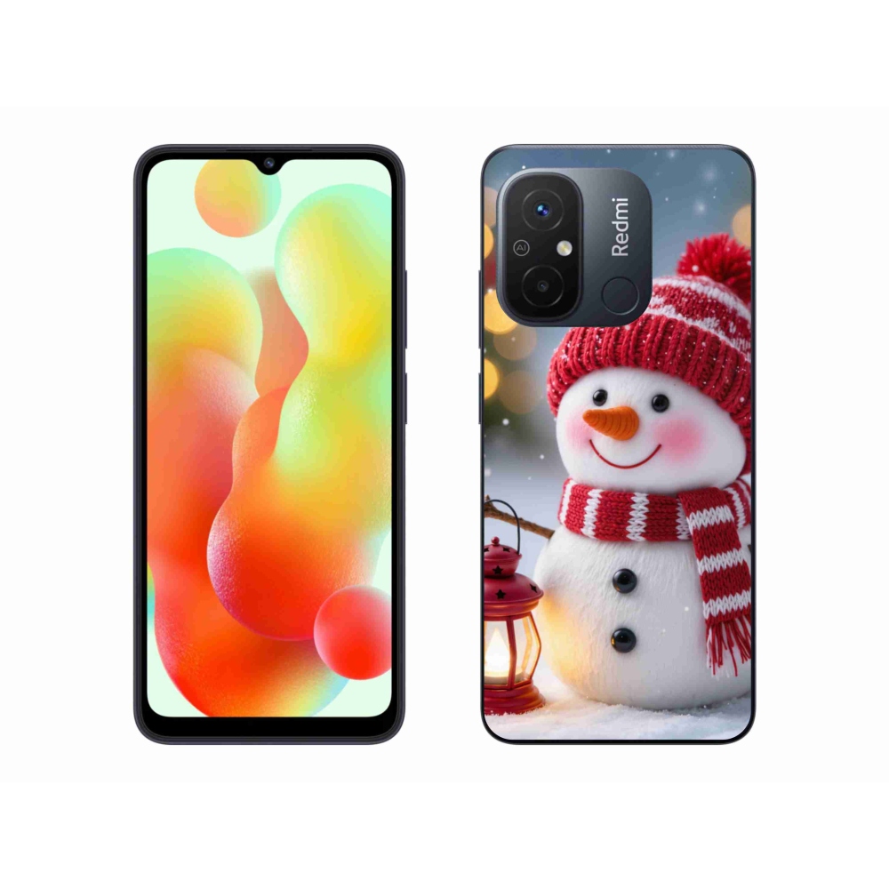 Gelový kryt mmCase na Xiaomi Redmi 12C - sněhulák 2