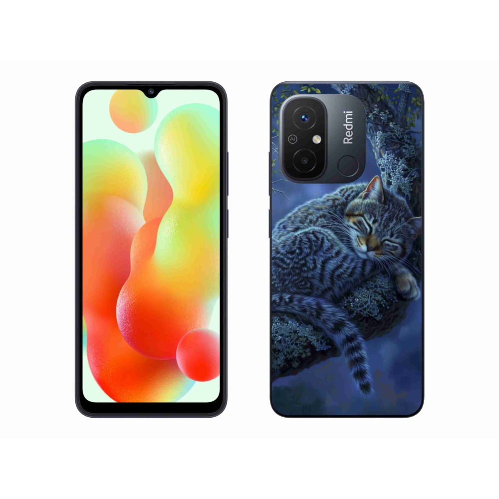 Gelový kryt mmCase na Xiaomi Redmi 12C - spící kočka