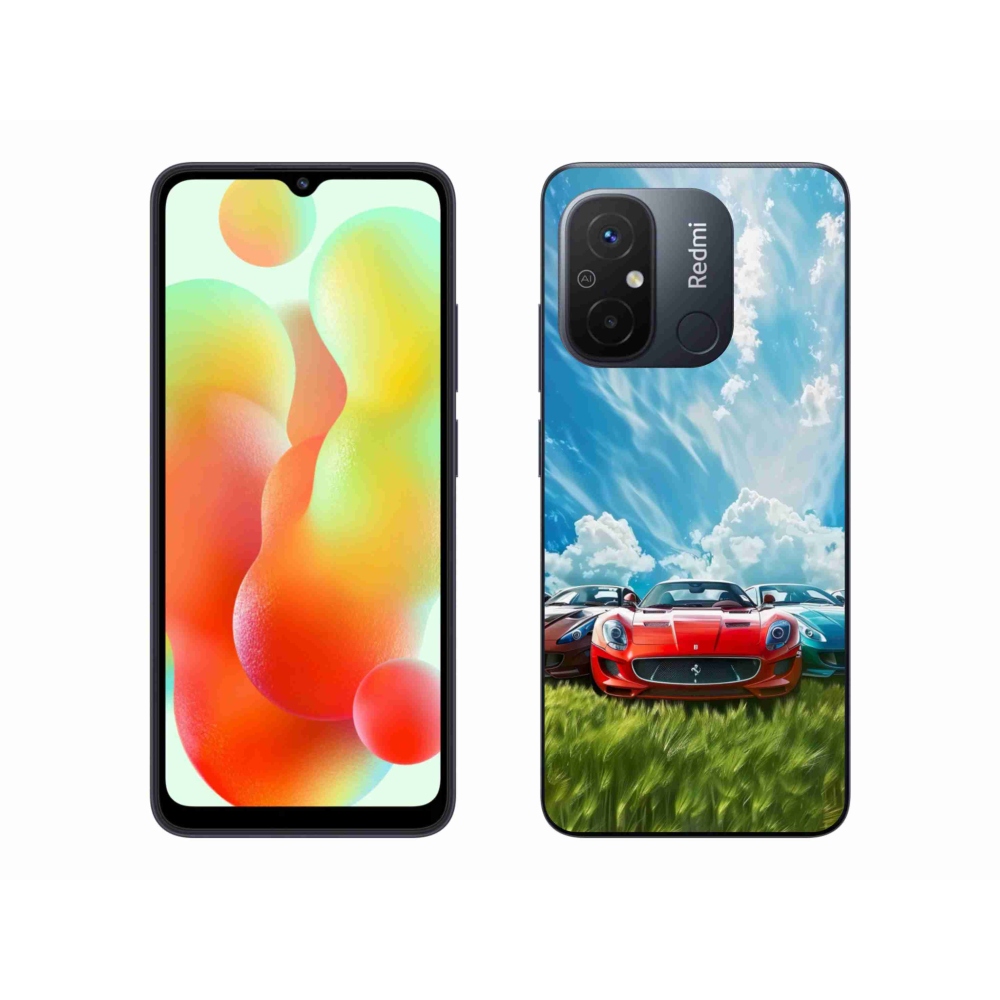Gelový kryt mmCase na Xiaomi Redmi 12C - sportovní vozy