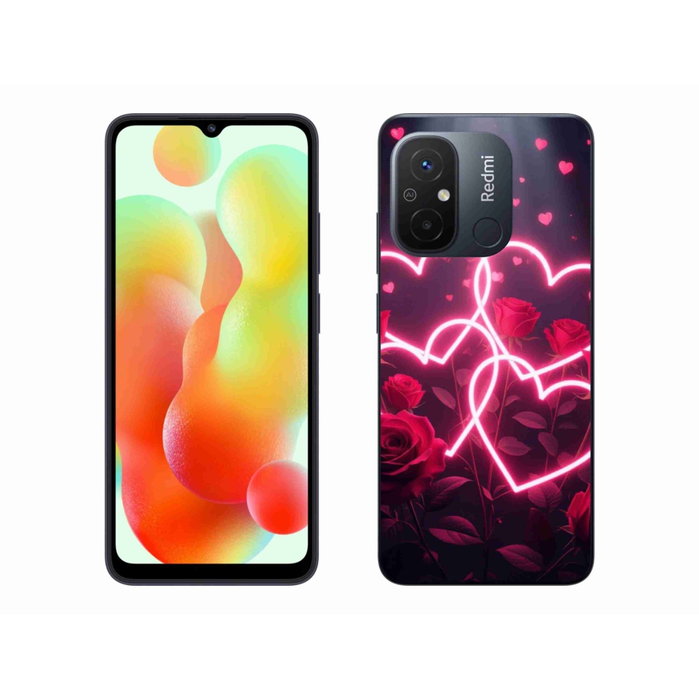 Gelový kryt mmCase na Xiaomi Redmi 12C - srdce lásky