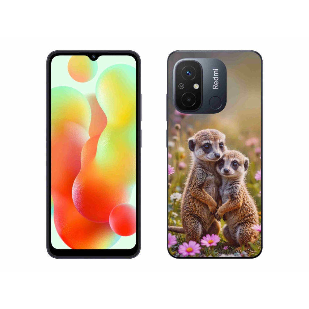 Gelový kryt mmCase na Xiaomi Redmi 12C - surikatí duo