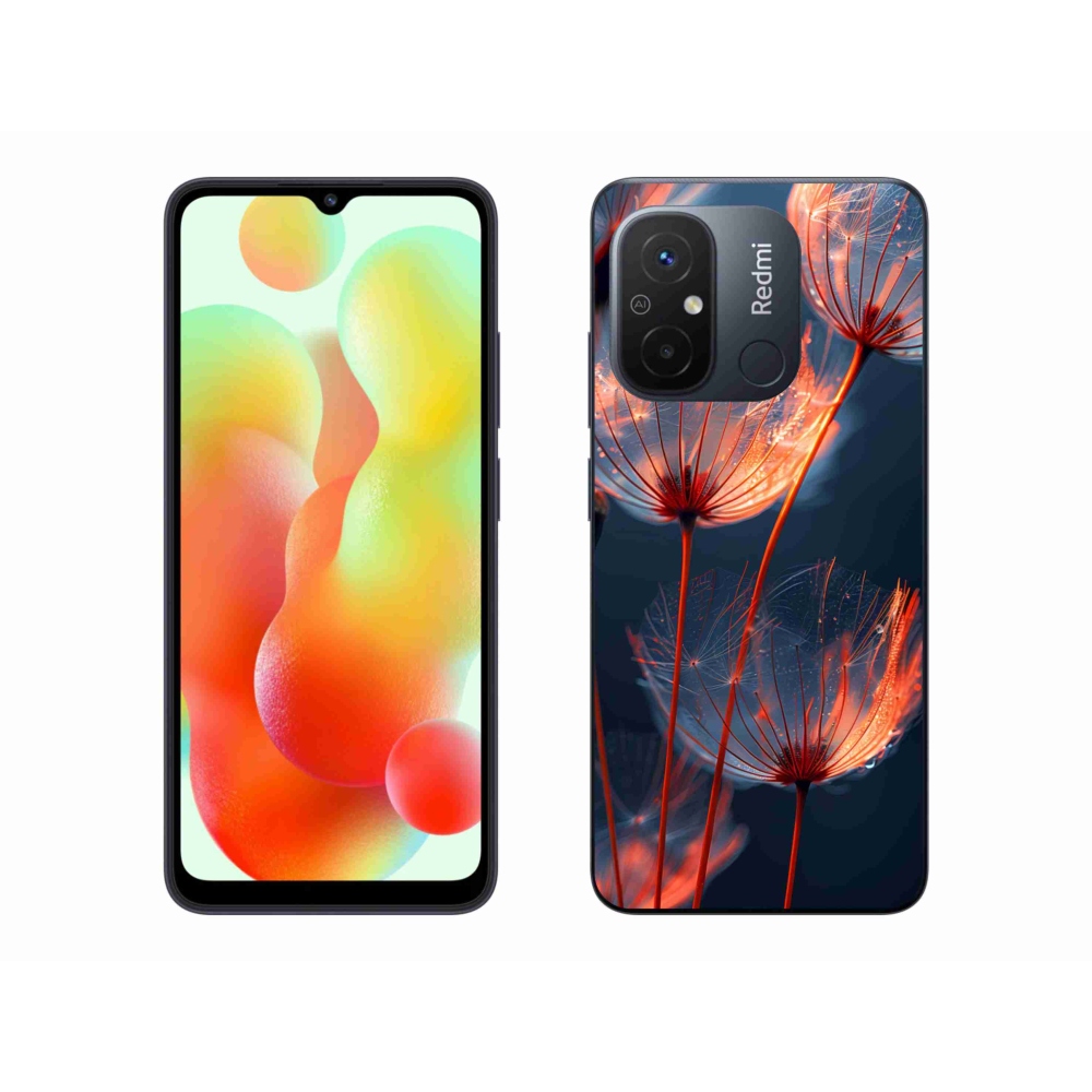 Gelový kryt mmCase na Xiaomi Redmi 12C - světélkující chmýří