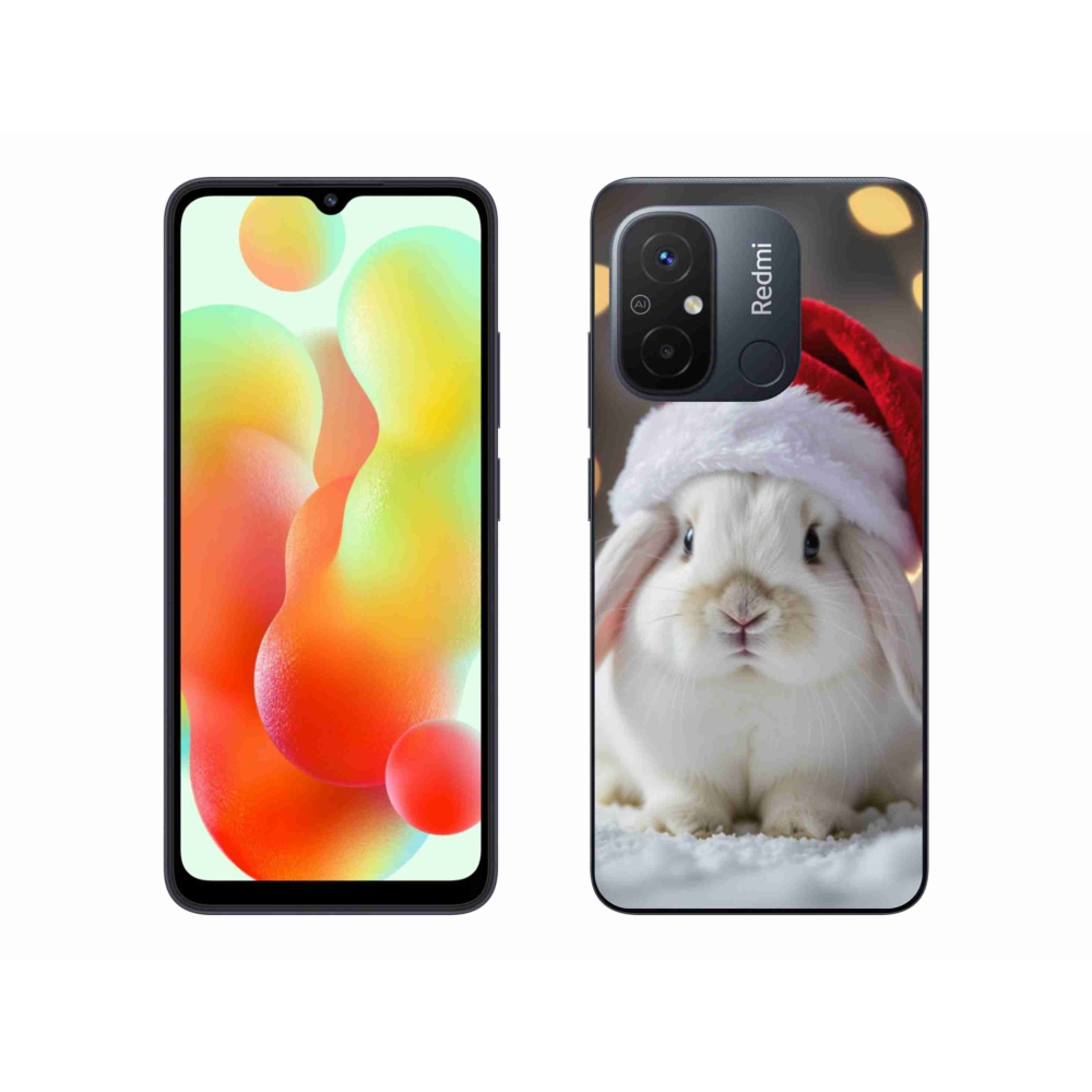Gelový kryt mmCase na Xiaomi Redmi 12C - vánoční králík