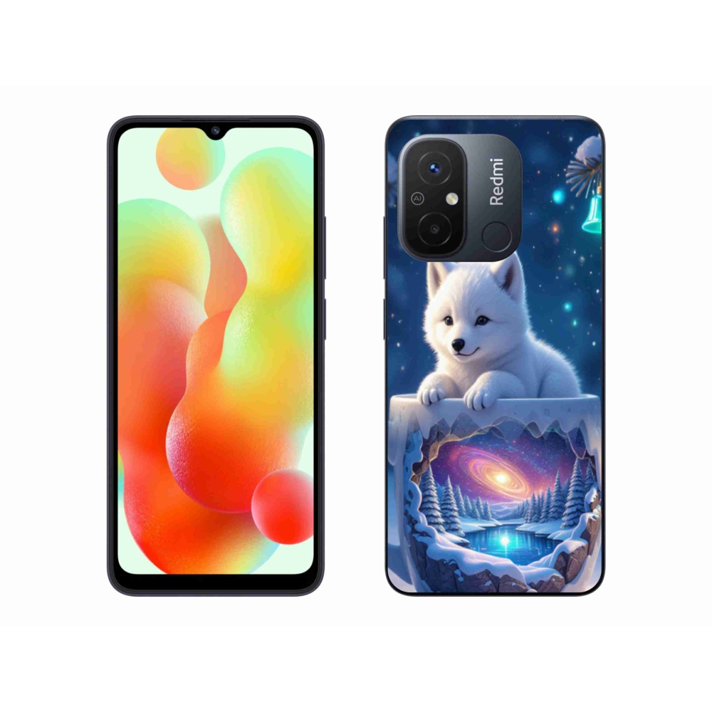 Gelový kryt mmCase na Xiaomi Redmi 12C - vánoční štěně