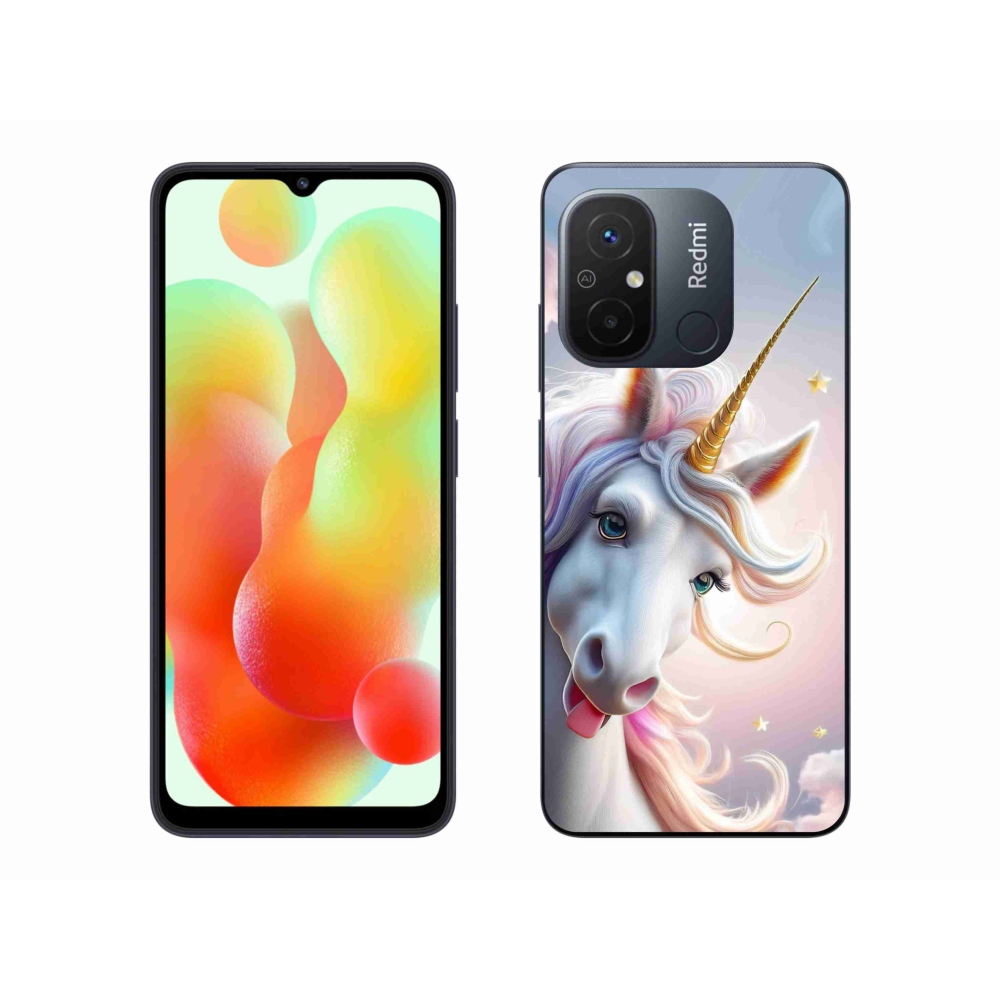 Gelový kryt mmCase na Xiaomi Redmi 12C - veselý jednorožec