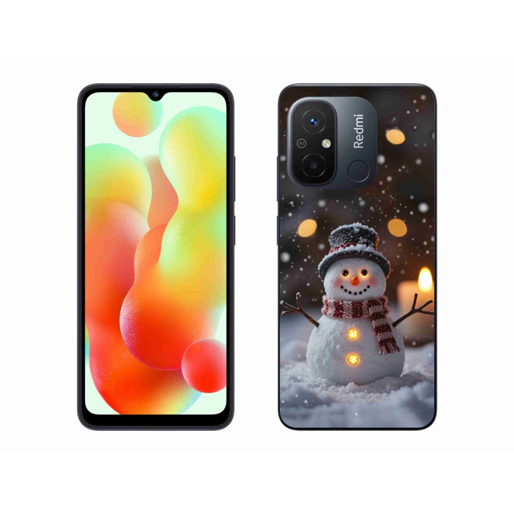 Gelový kryt mmCase na Xiaomi Redmi 12C - veselý sněhulák