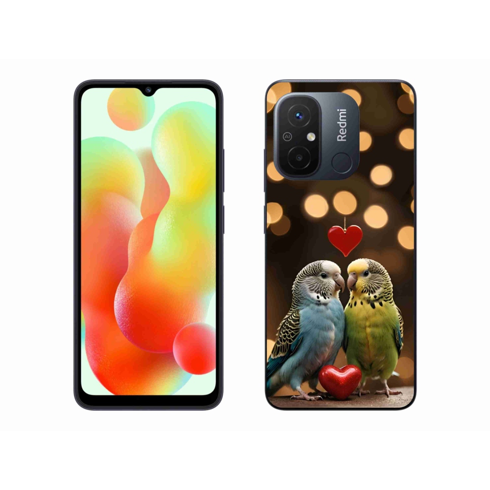 Gelový kryt mmCase na Xiaomi Redmi 12C - zamilovaní papoušci