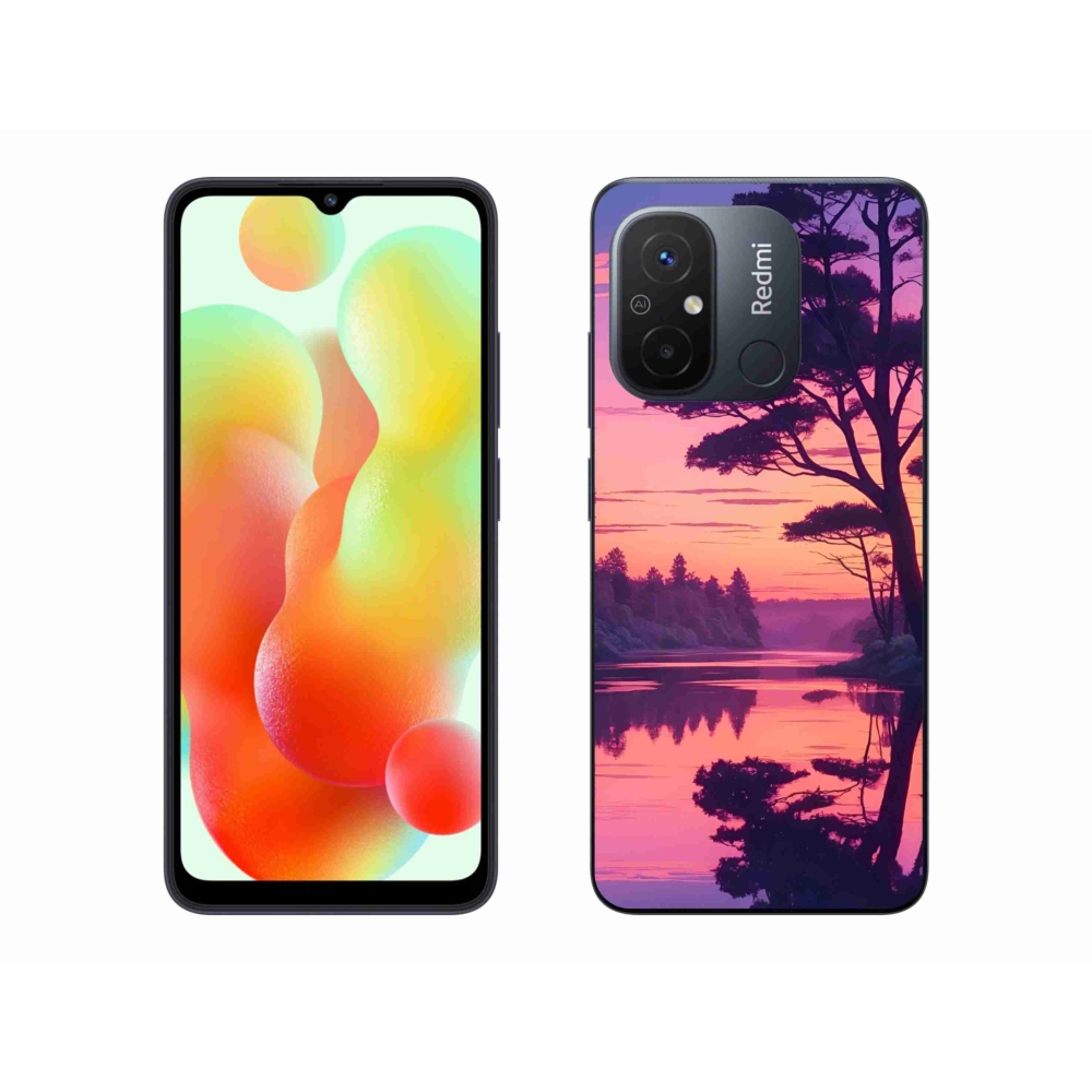 Gelový kryt mmCase na Xiaomi Redmi 12C - západ slunce nad jezerem