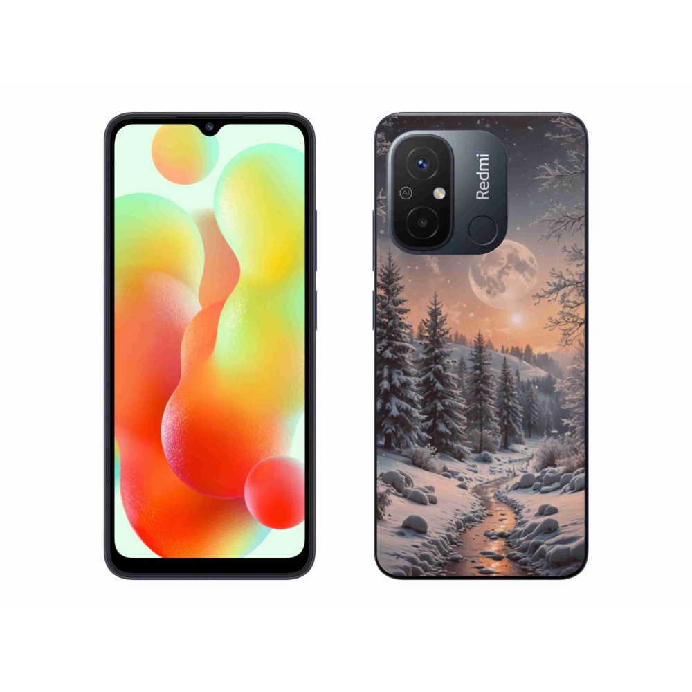 Gelový kryt mmCase na Xiaomi Redmi 12C - zimní krajina 2