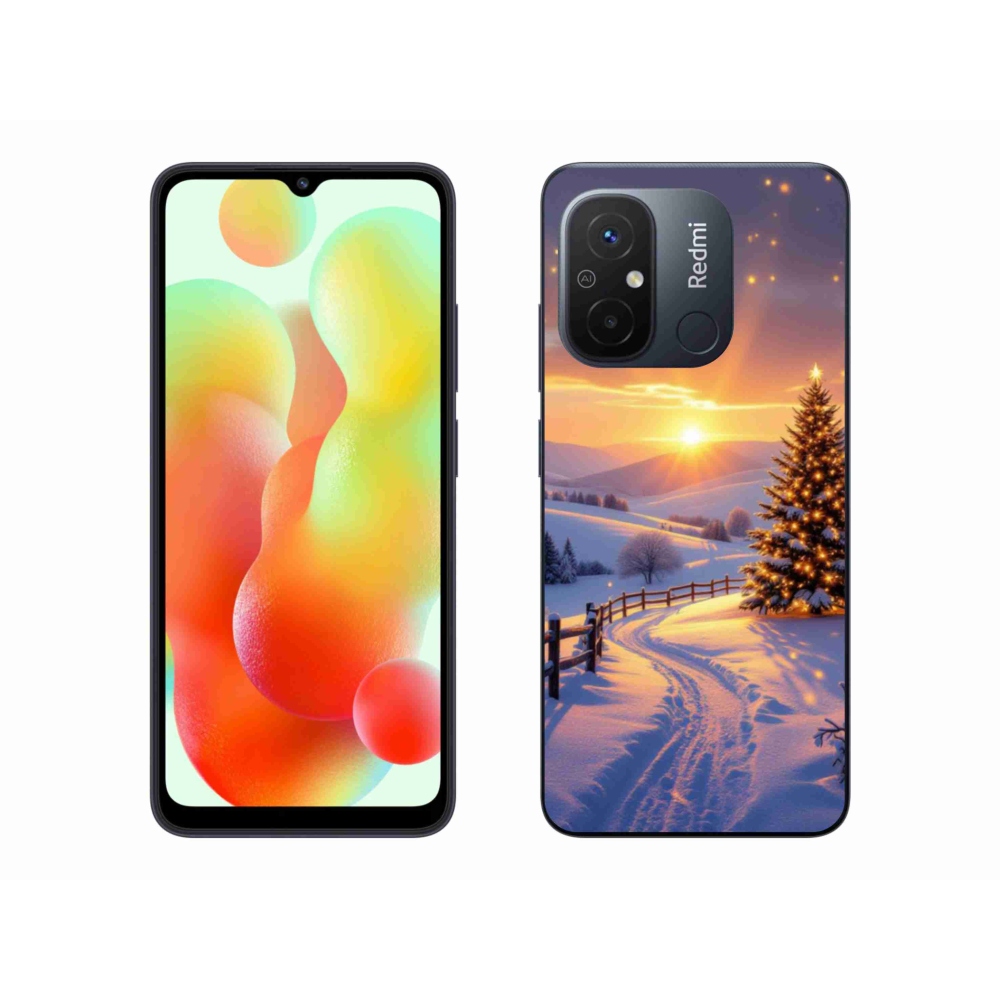 Gelový kryt mmCase na Xiaomi Redmi 12C - zimní krajina