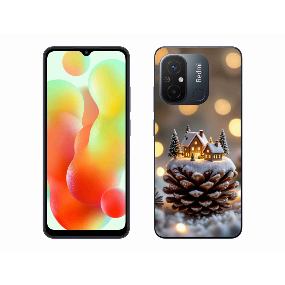 Gelový kryt mmCase na Xiaomi Redmi 12C - zimní vesnička