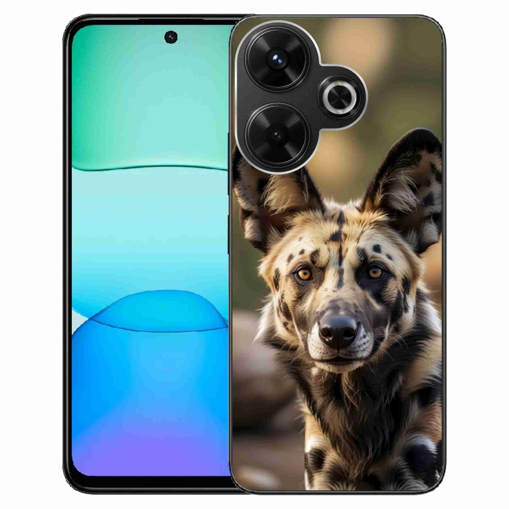 Gelový kryt mmCase na Xiaomi Redmi 13 4G/ Poco M6 4G - africký divoký pes