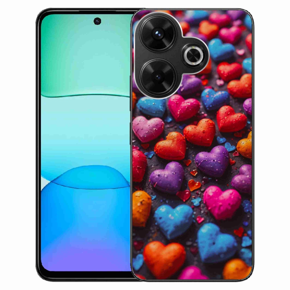 Gelový kryt mmCase na Xiaomi Redmi 13 4G/Poco M6 4G - barevná srdce