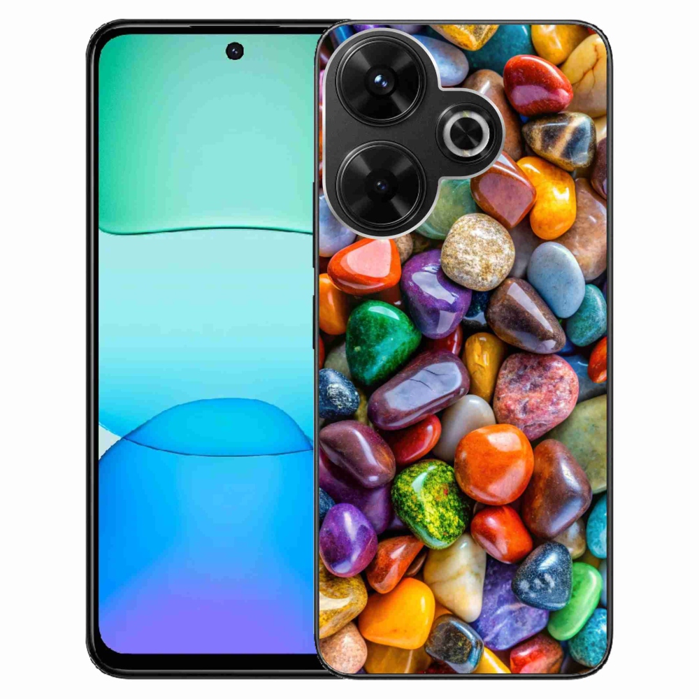 Gelový kryt mmCase na Xiaomi Redmi 13 4G/Poco M6 4G - barevné kamínky