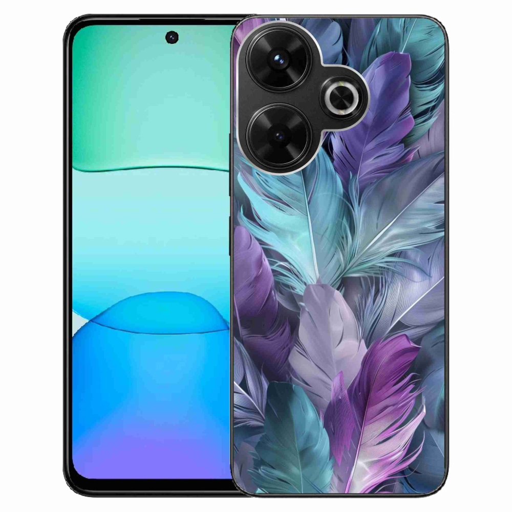 Gelový kryt mmCase na Xiaomi Redmi 13 4G/Poco M6 4G - barevné peří 2