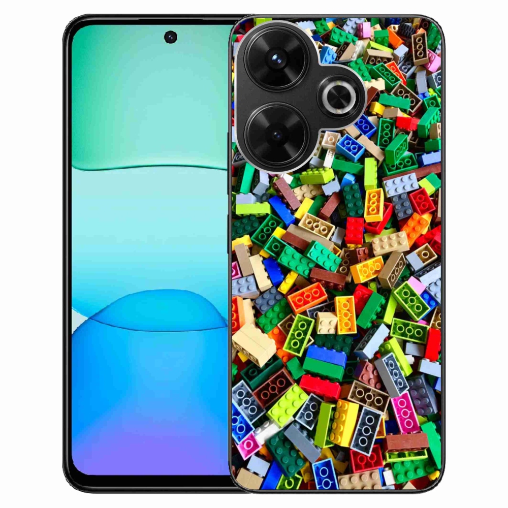 Gelový kryt mmCase na Xiaomi Redmi 13 4G/Poco M6 4G - barevné stavební kostky