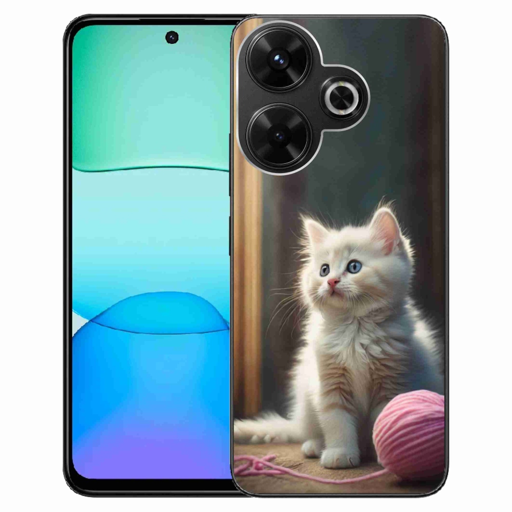 Gelový kryt mmCase na Xiaomi Redmi 13 4G/Poco M6 4G - bílé kotě 2