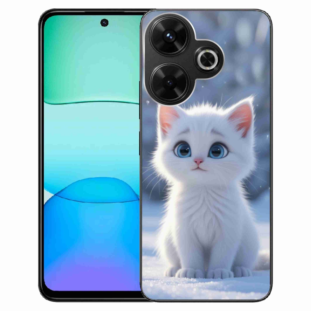 Gelový kryt mmCase na Xiaomi Redmi 13 4G/ Poco M6 4G - bílé kotě 3