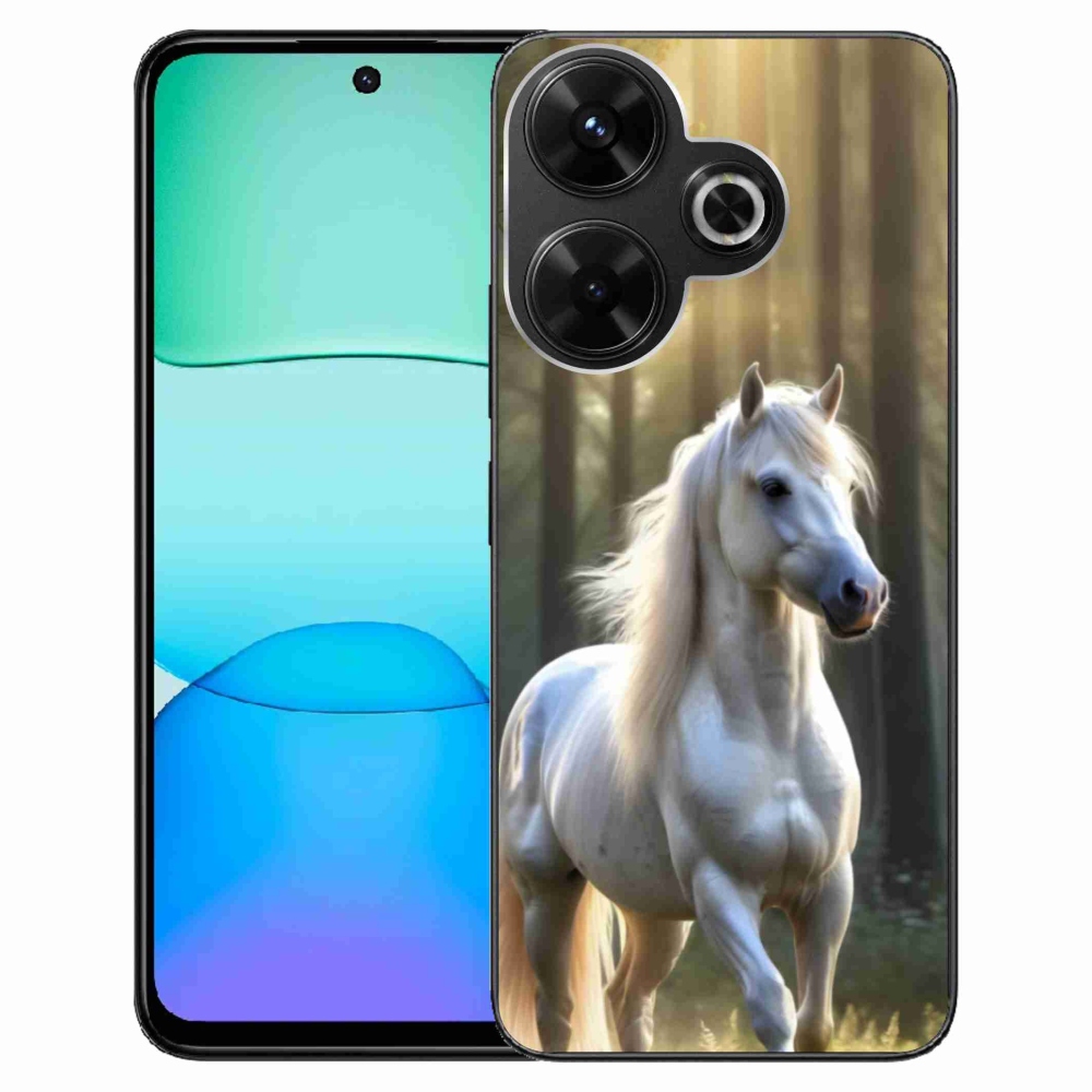Gelový kryt mmCase na Xiaomi Redmi 13 4G/Poco M6 4G - bílý kůň 3