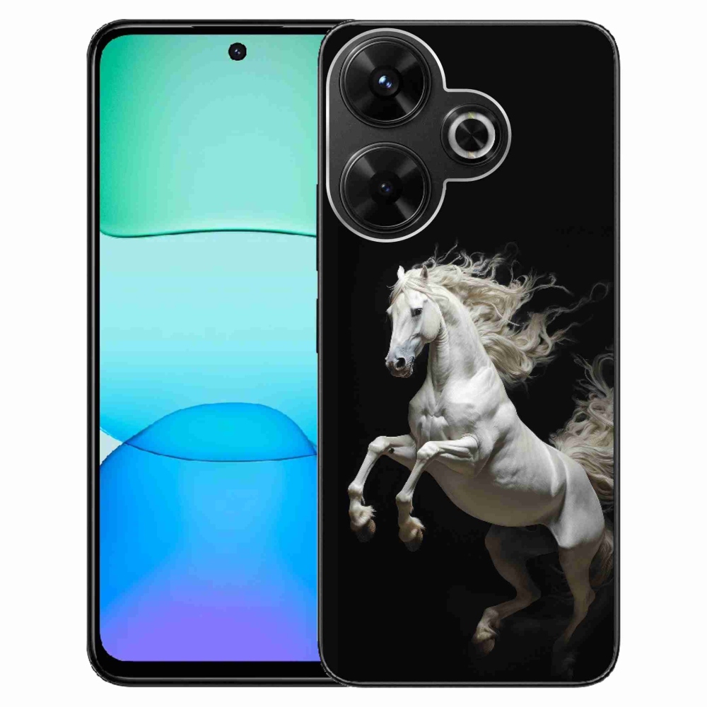 Gelový kryt mmCase na Xiaomi Redmi 13 4G/Poco M6 4G - bílý kůň 4